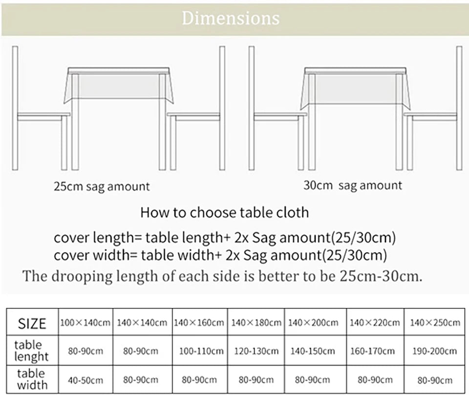 Rectangular Tablecloth Cotton and Linen