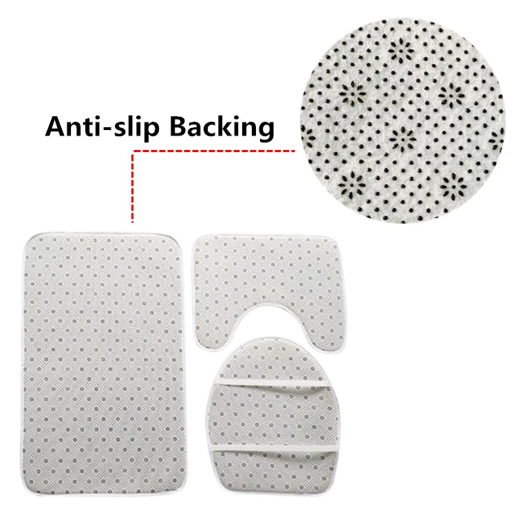Bathroom Luxury Mat Set - 3 Pieces