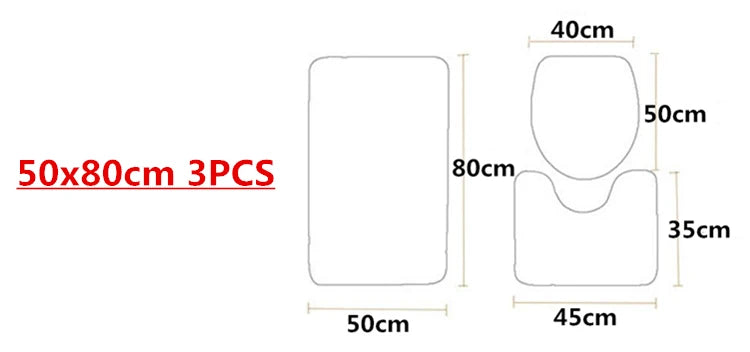 Bathroom Luxury Mat Set - 3 Pieces