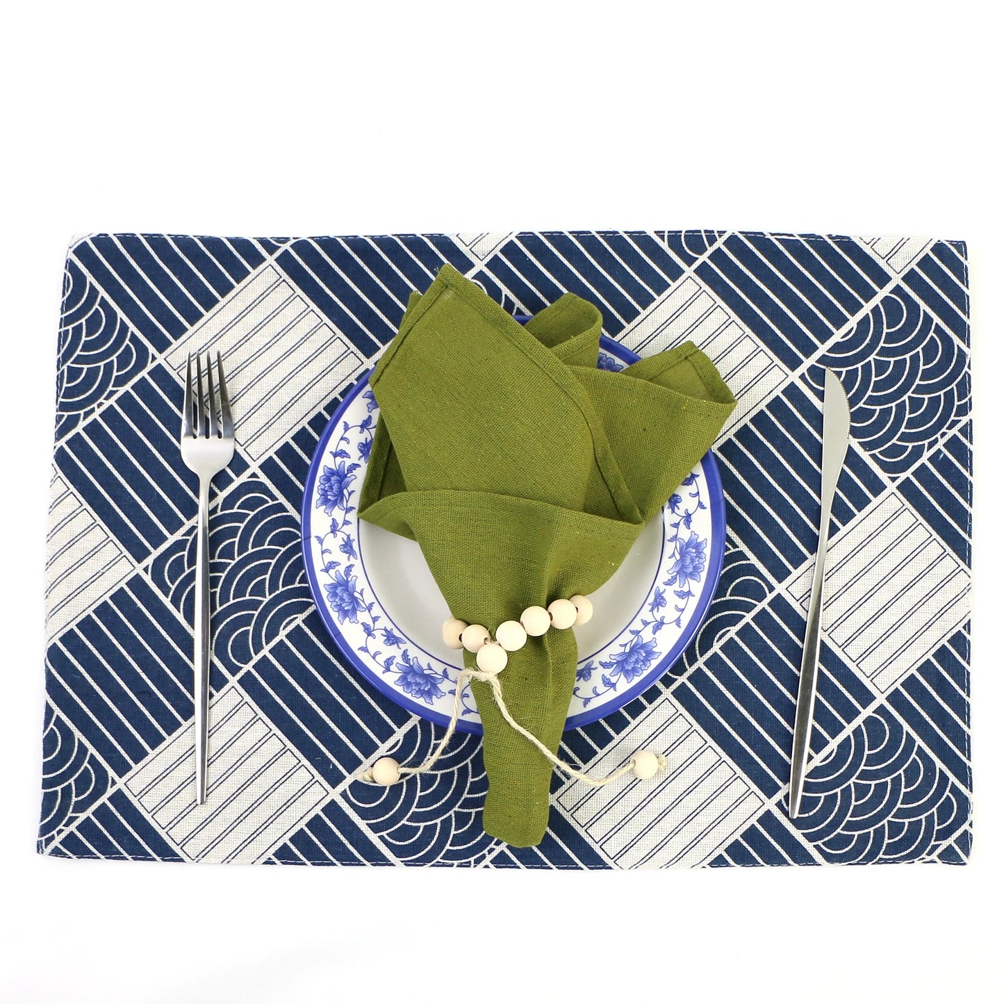 Set of 4 Natural Cotton-Linen Blend Napkins – (Set of 4)