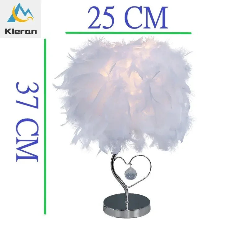 Nordische moderne Feder-LED-Tischlampe