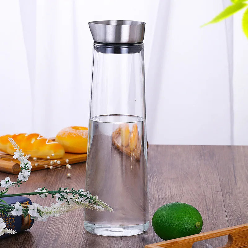 Glass Pitcher with Lid