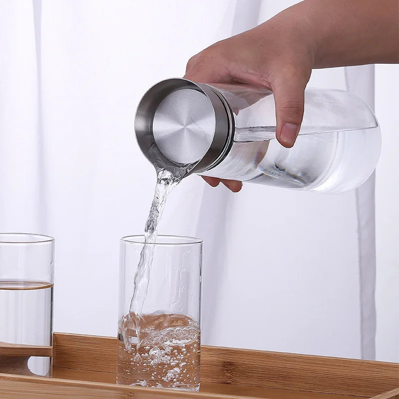 Glass Pitcher with Lid