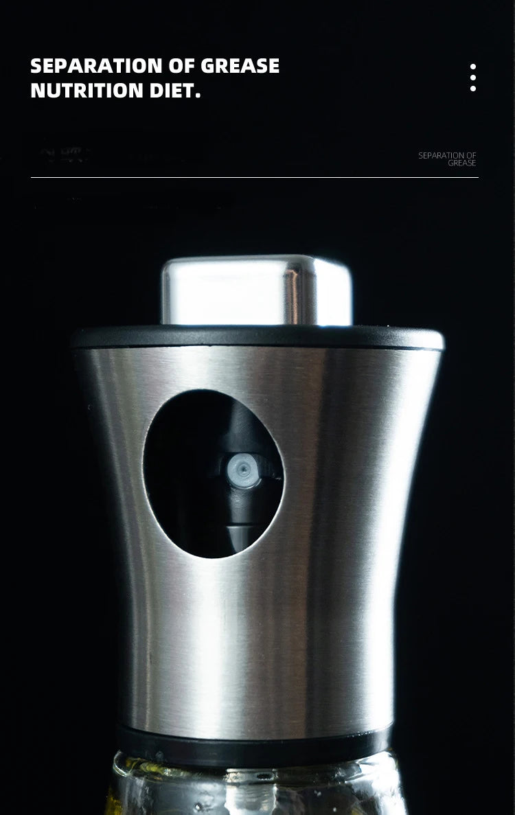Ölsprühflasche aus Edelstahlglas