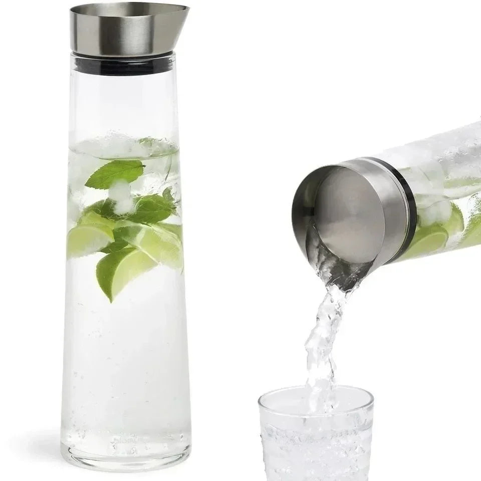 Glass Pitcher with Lid
