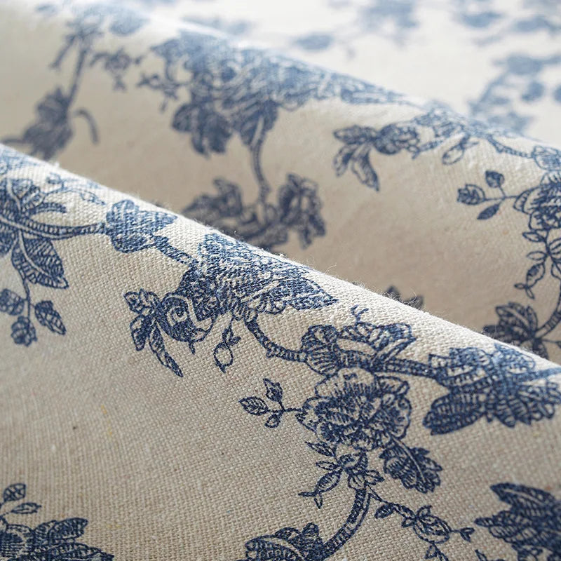 Rectangle Table Cloth Tassel Wrinkle Free Anti-Fading Tablecloths