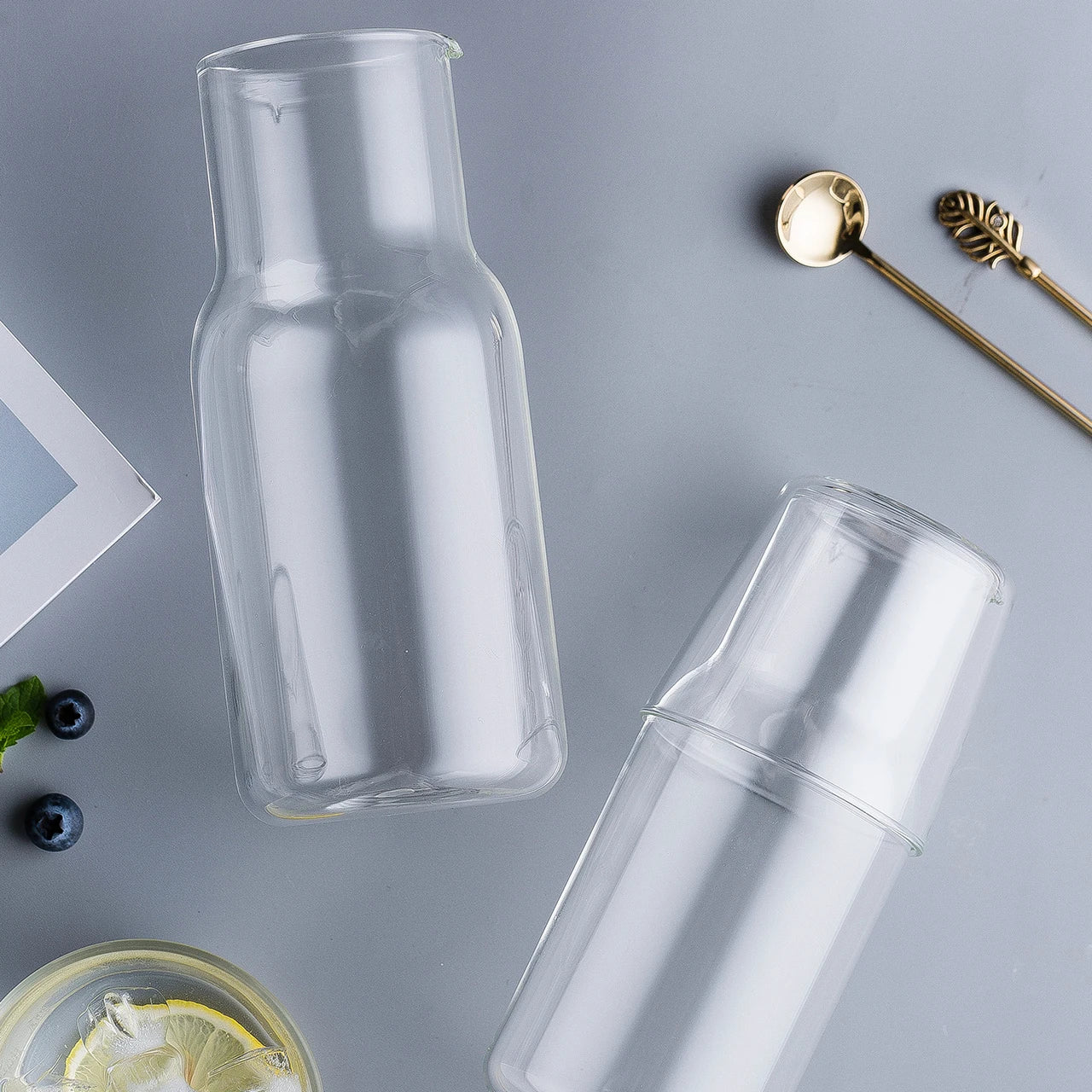Set di Caraffe in Vetro Borosilicato Resistenti al Calore