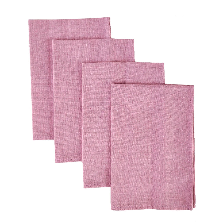 Set of 4 Natural Cotton-Linen Blend Napkins – (Set of 4)