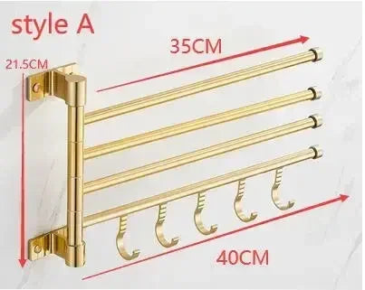 Wall-Mounted Rotating Towel Rack