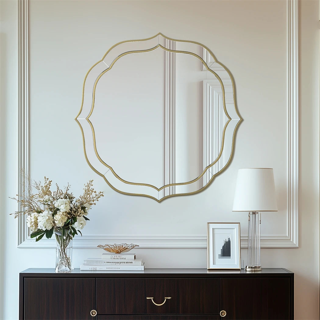 Large Flower Shaped Modern Mirror