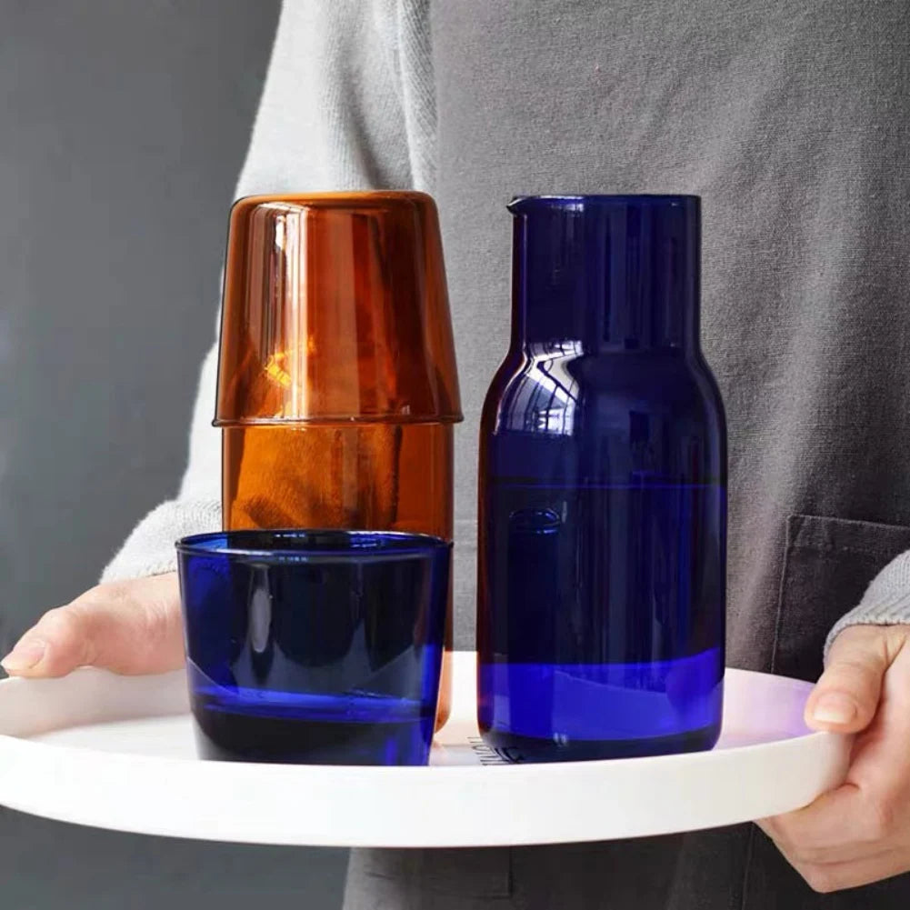 Bedside Water Carafe with Tumbler Glass Set