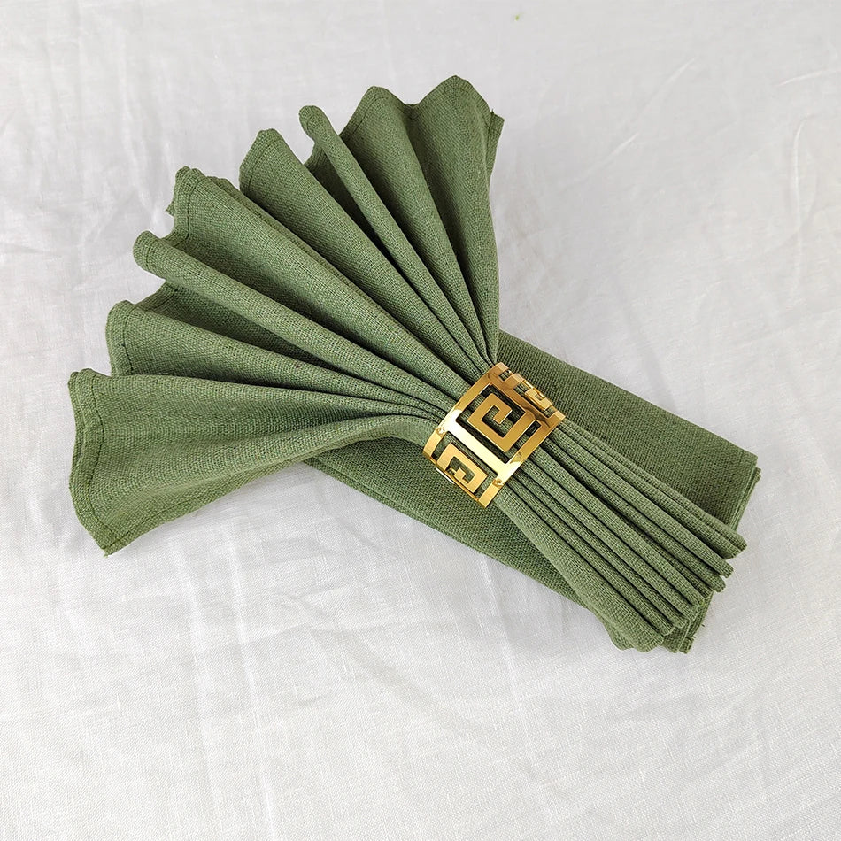Set of 4 Natural Cotton-Linen Blend Napkins – (Set of 4)