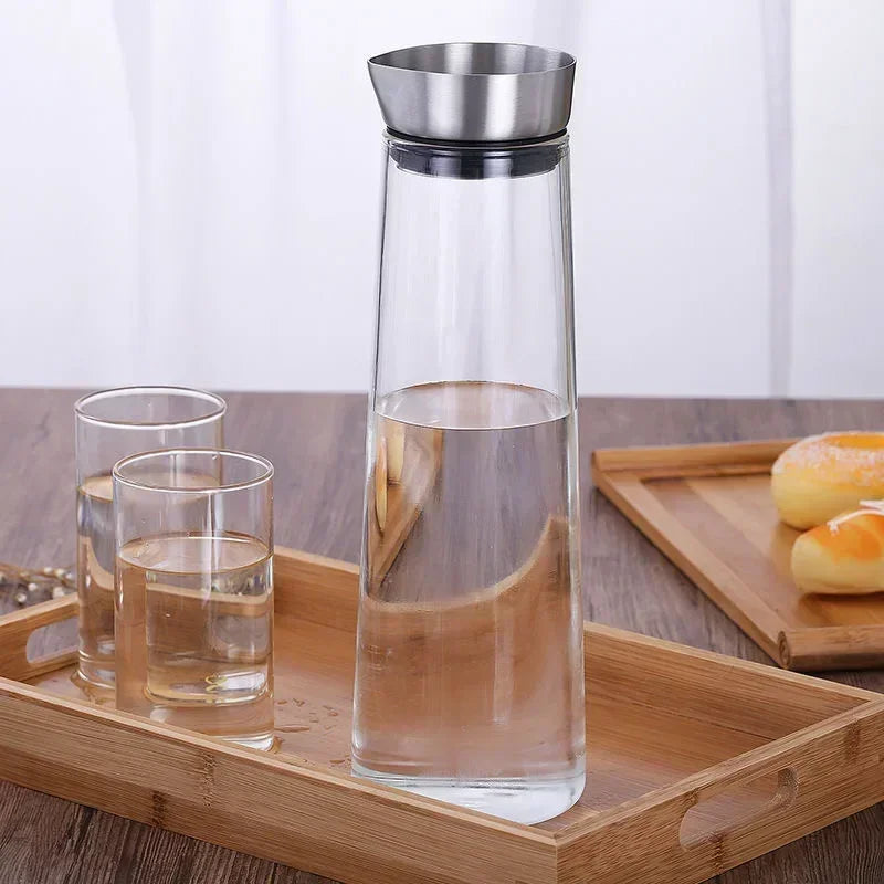 Glass Pitcher with Lid