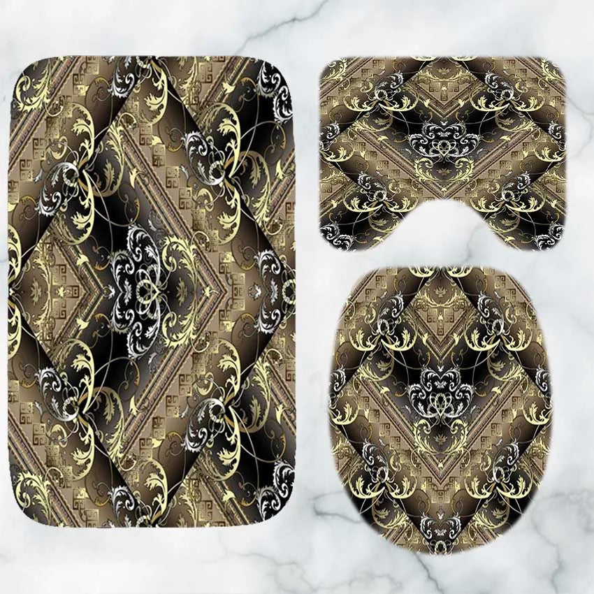 Bathroom Luxury Mat Set - 3 Pieces