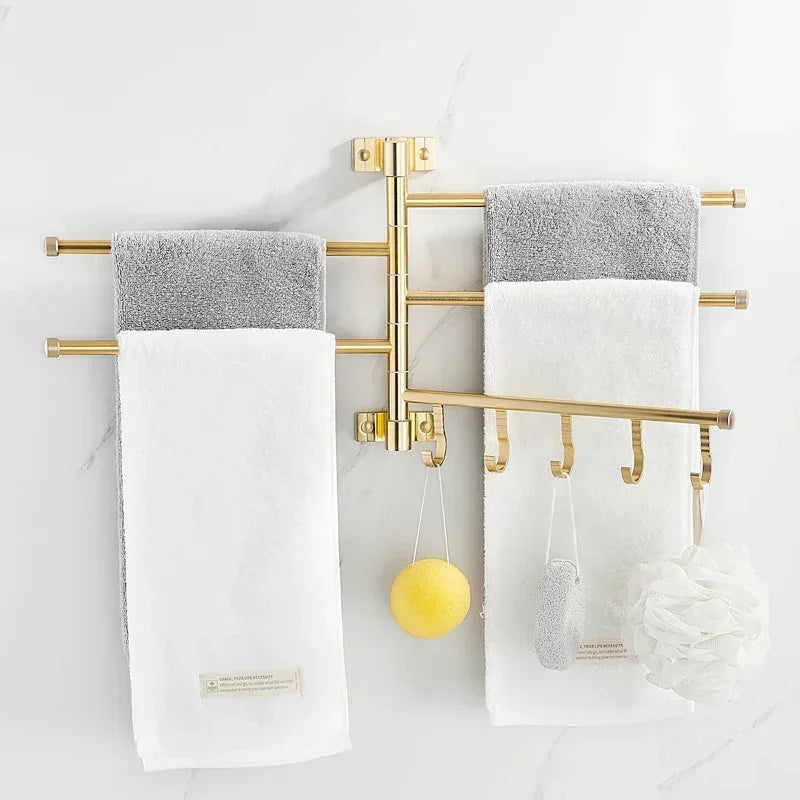 Wall-Mounted Rotating Towel Rack