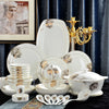 Fine Bone China Dining set - Gold leaf design 46 piece