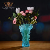 Northern Europe Luxury Crystal Calla Lily Flower Vase