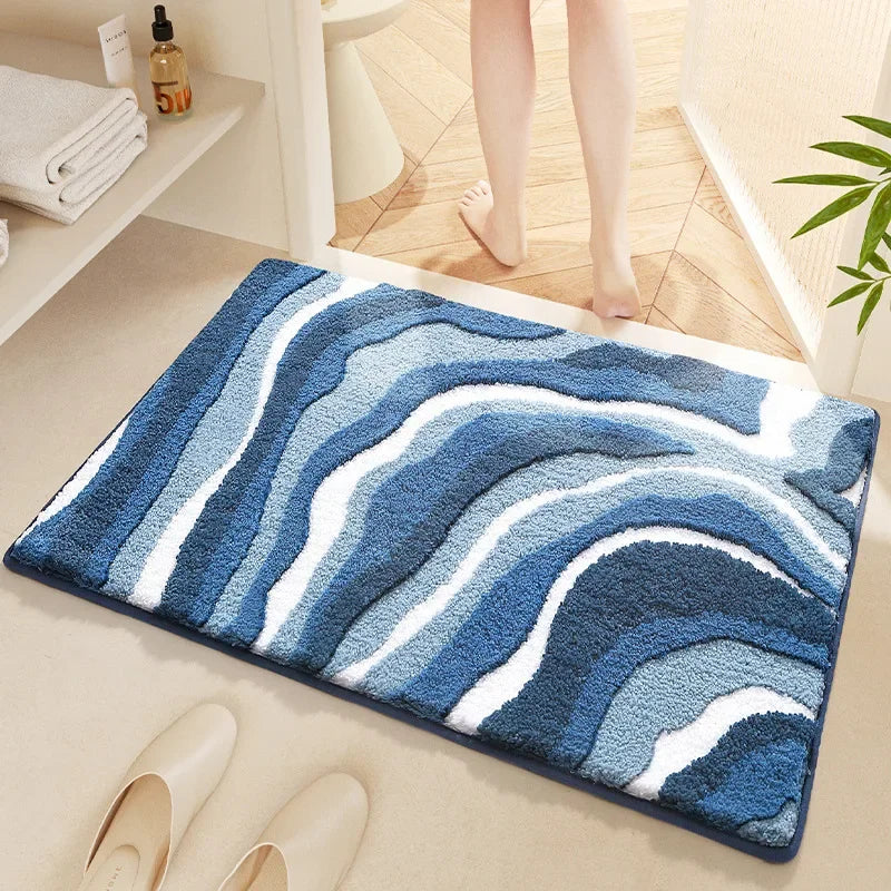 Sculptured quick- drying Bathroom Mat