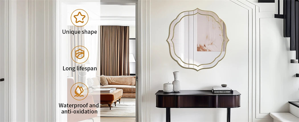 Large Flower Shaped Modern Mirror