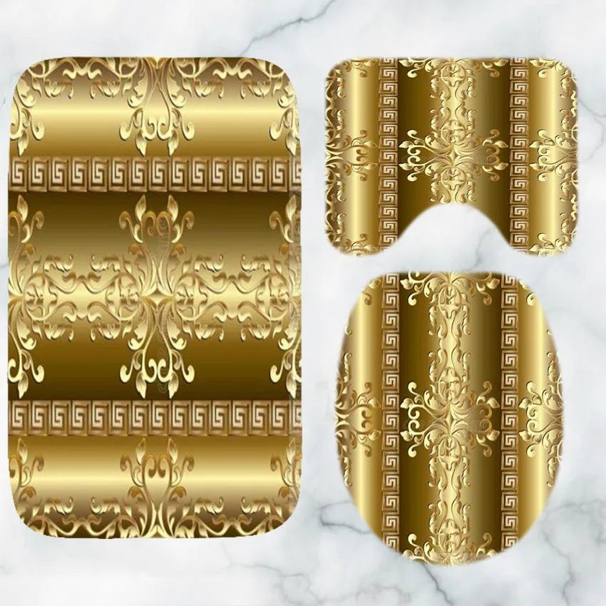 Bathroom Luxury Mat Set - 3 Pieces