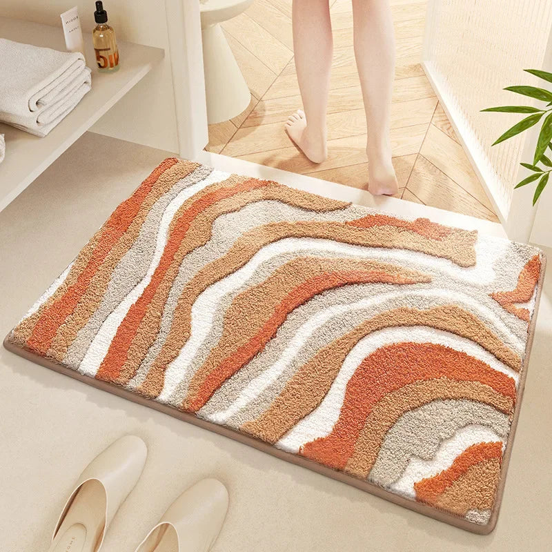 Sculptured quick- drying Bathroom Mat