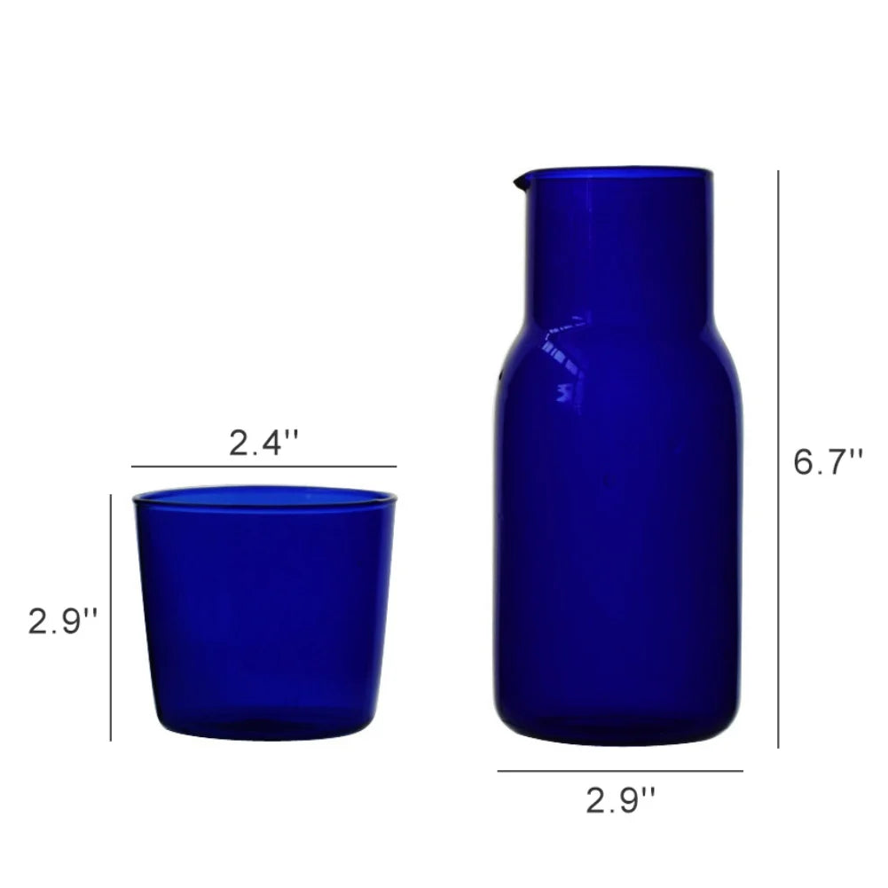 Bedside Water Carafe with Tumbler Glass Set