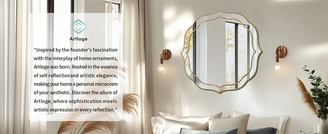 Large Flower Shaped Modern Mirror