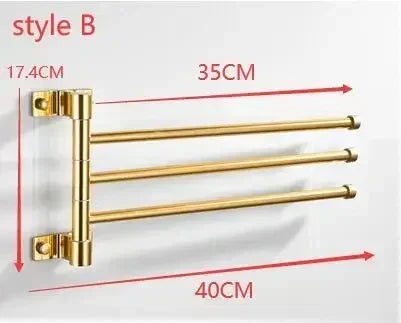 Wall-Mounted Rotating Towel Rack