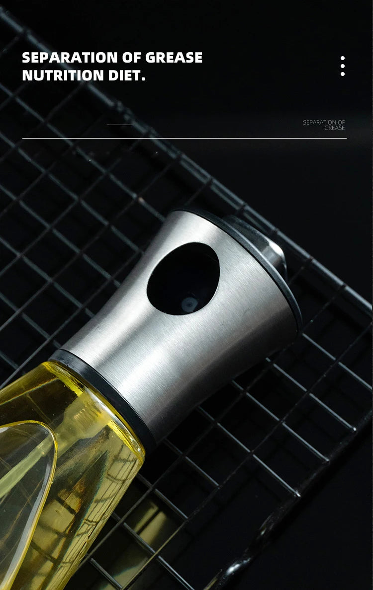 Ölsprühflasche aus Edelstahlglas