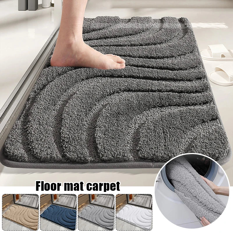 Sculptured quick- drying Bathroom Mat
