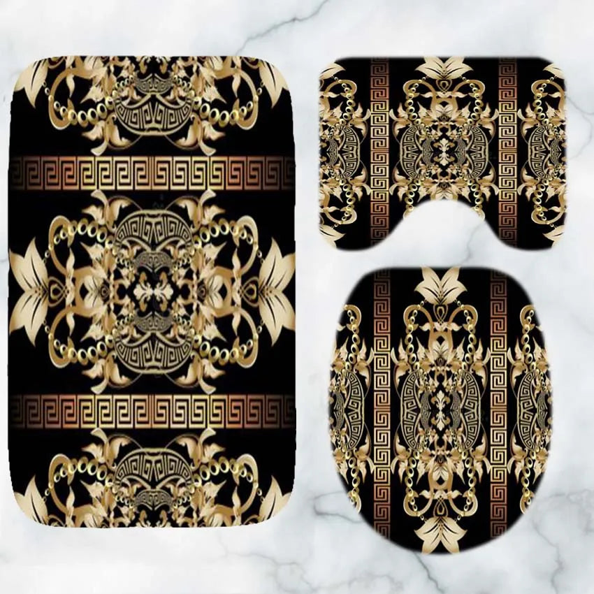 Bathroom Luxury Mat Set - 3 Pieces