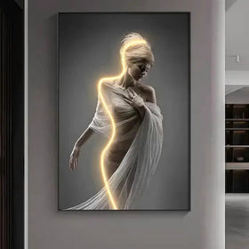 Modern Art Character Luminous Interior Painting LED Wall Art
