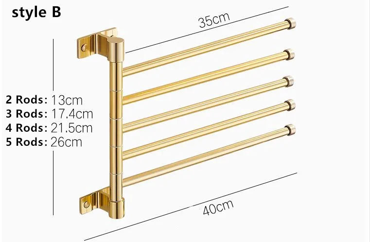 Wall-Mounted Rotating Towel Rack