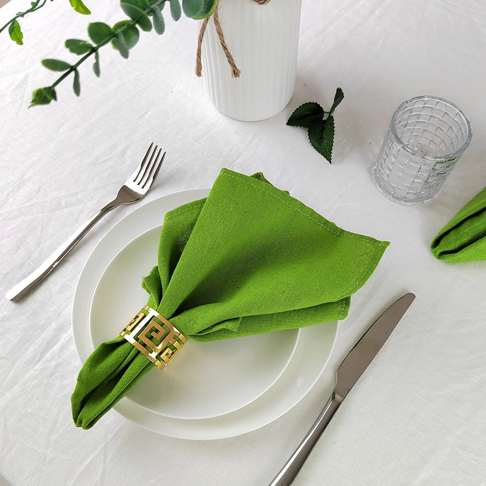 Set of 4 Natural Cotton-Linen Blend Napkins – (Set of 4)