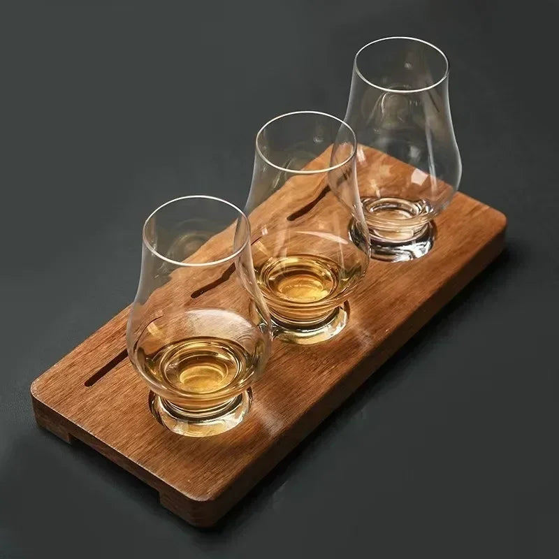 Juego de cata de vinos de cristal transparente de alta calidad (6 piezas)