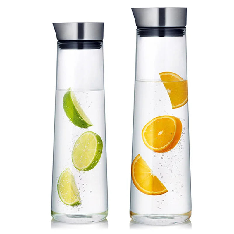 Glass Pitcher with Lid