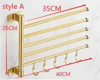 Wall-Mounted Rotating Towel Rack