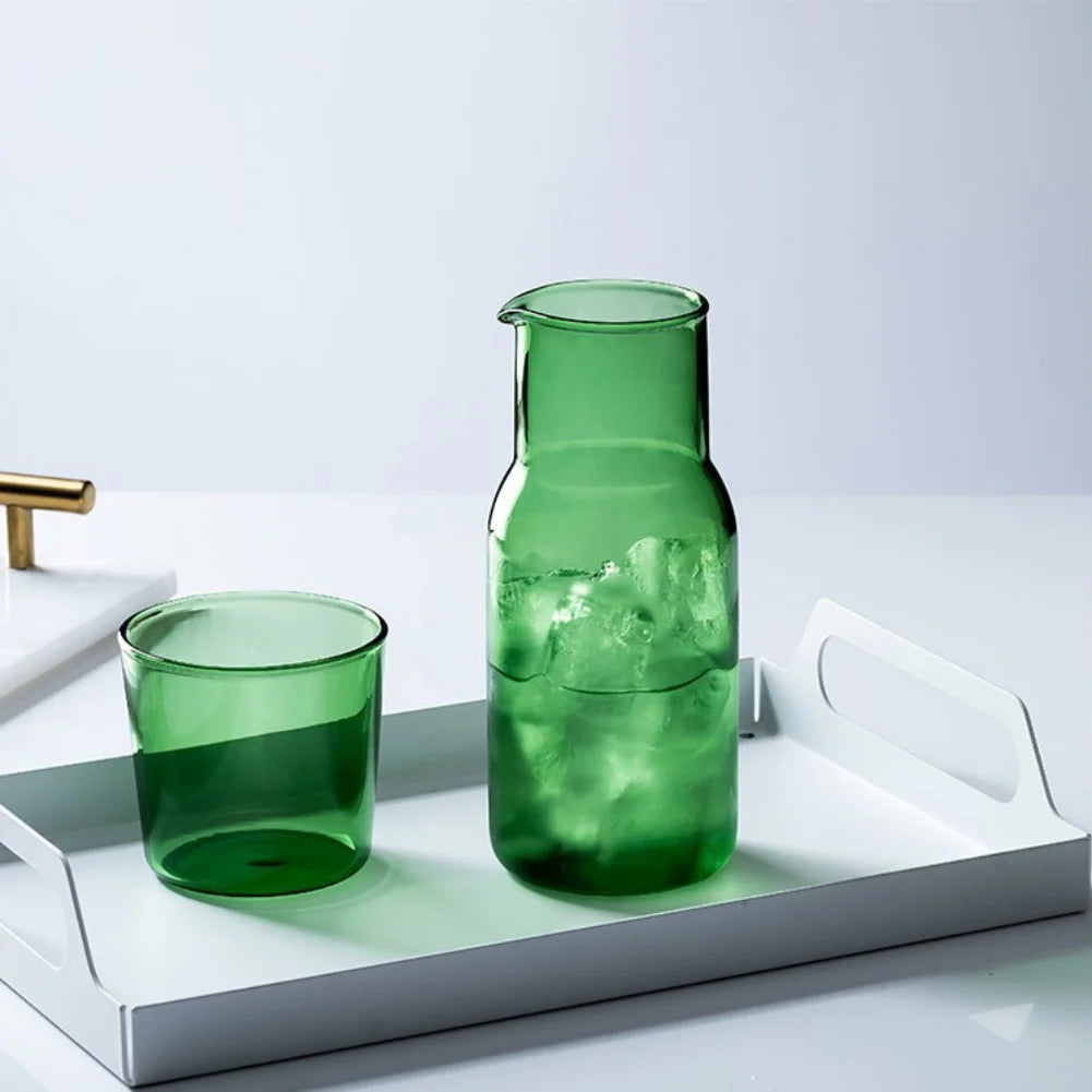 Bedside Water Carafe with Tumbler Glass Set