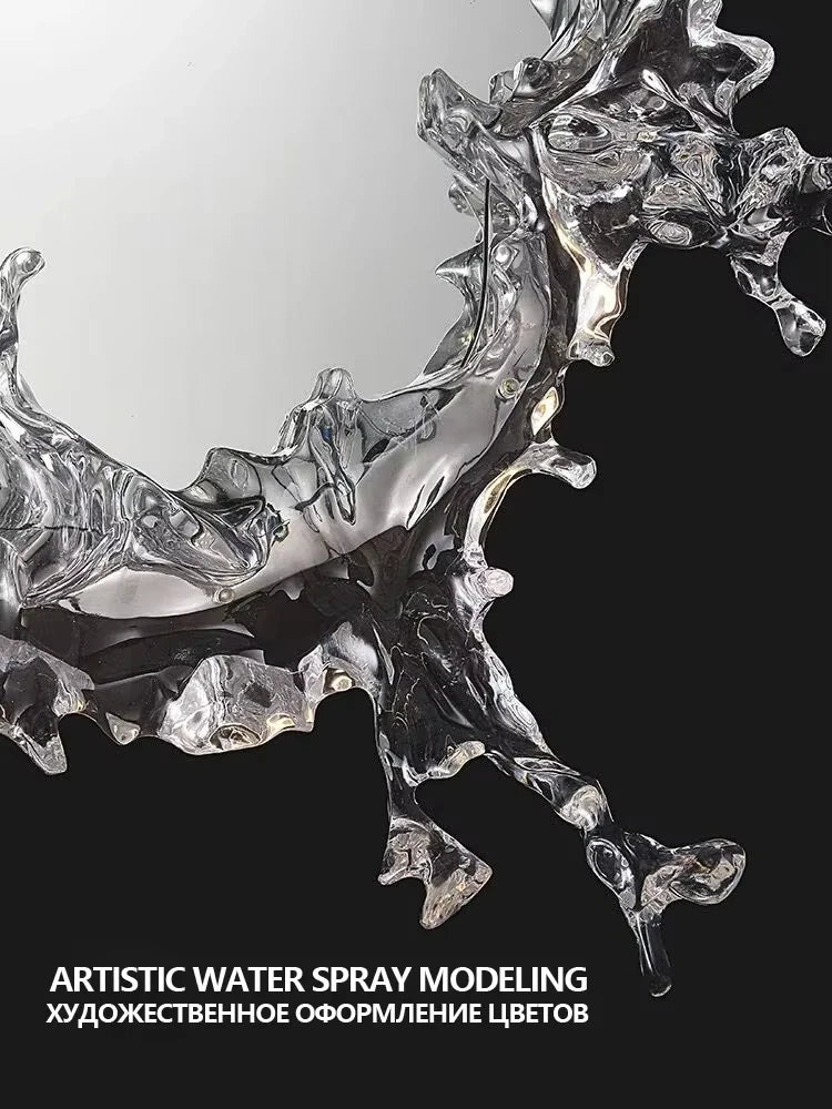 Modern Water Flower With Mirror Wall Lamp