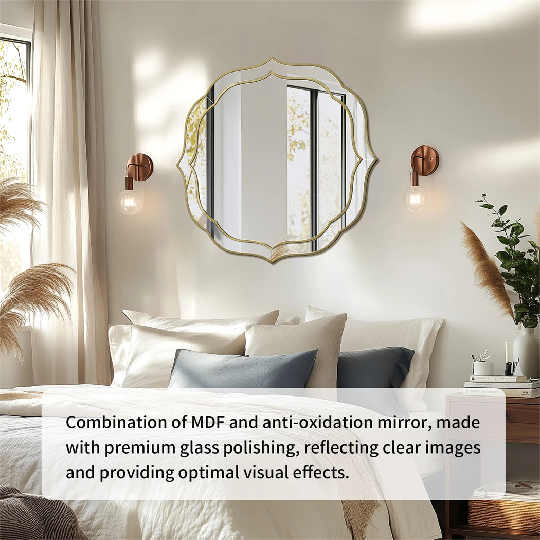 Large Flower Shaped Modern Mirror