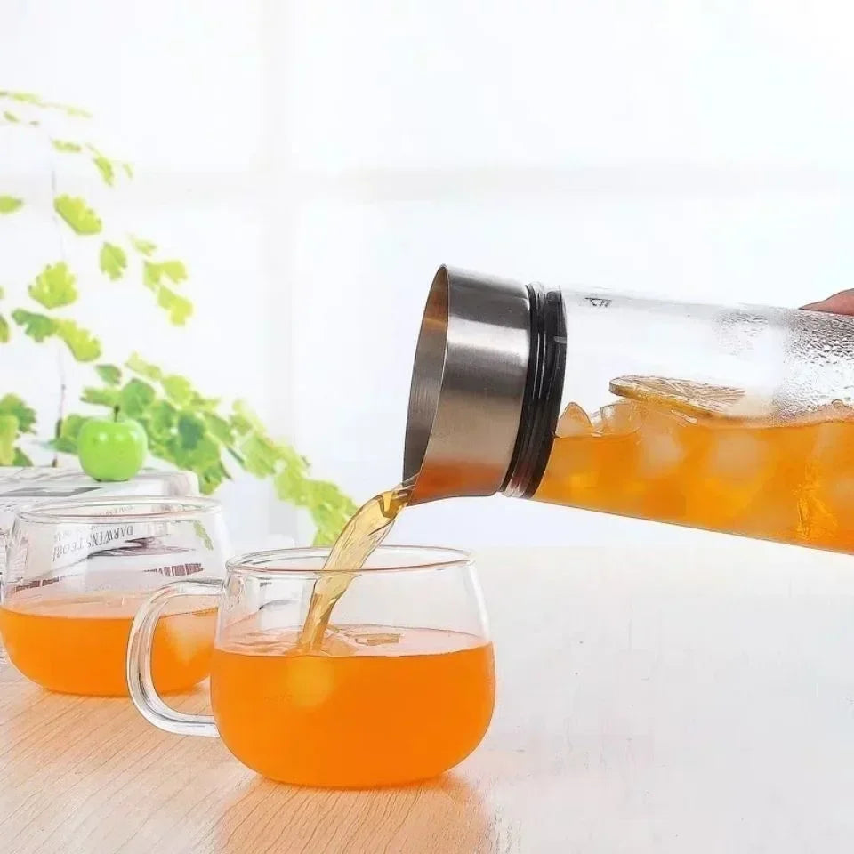 Glass Pitcher with Lid