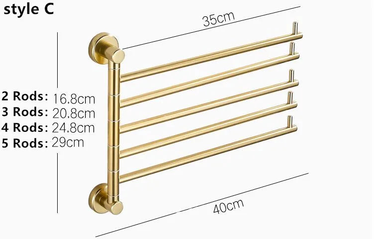 Wall-Mounted Rotating Towel Rack