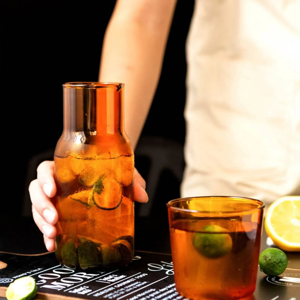 Bedside Water Carafe with Tumbler Glass Set