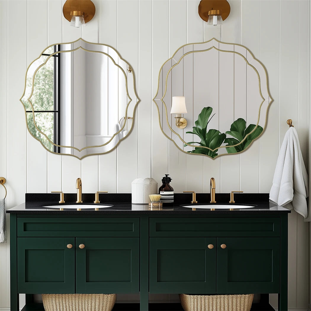Large Flower Shaped Modern Mirror