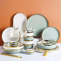 Classical Nordic Bone China Plates Set