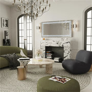 Large Rectangle Venetian Wall Mirror with Polished Crush Crystal Diamond Edge