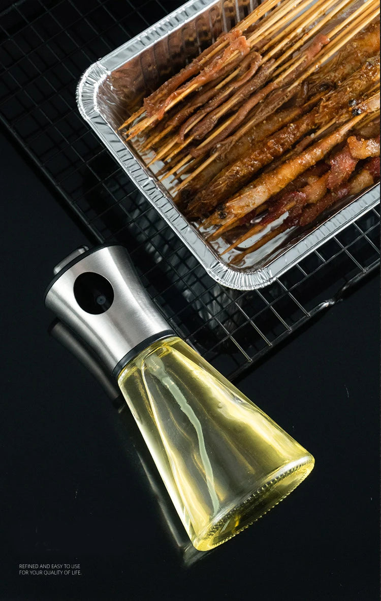 Ölsprühflasche aus Edelstahlglas
