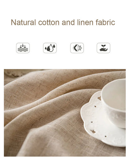 Rectangular Tablecloth Cotton and Linen