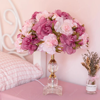 Romantic Flower Crystal Table Lamp
