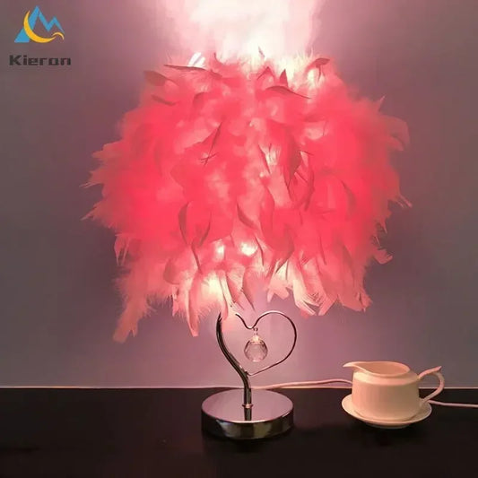 Nordic Modern Feather LED Table Lamp